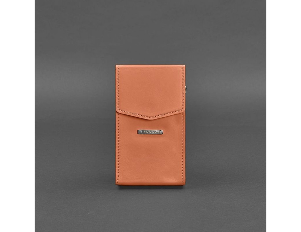 Вертикальна жіноча шкіряна сумка Mini поясна/кросбоді Живий корал BN-BAG-38-1-living-coral - Фотографія № 8