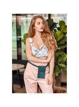 Трендовая женская сумочка через плечо Blanknote BN-BAG-38-1-MALACHITE