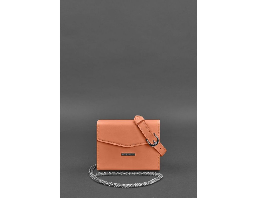 Жіноча шкіряна сумка поясна/кроссбоді Mini Живий корал BN-BAG-38-2-living-coral - Фотографія № 3