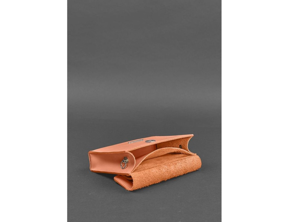 Жіноча шкіряна сумка поясна/кроссбоді Mini Живий корал BN-BAG-38-2-living-coral - Фотографія № 5