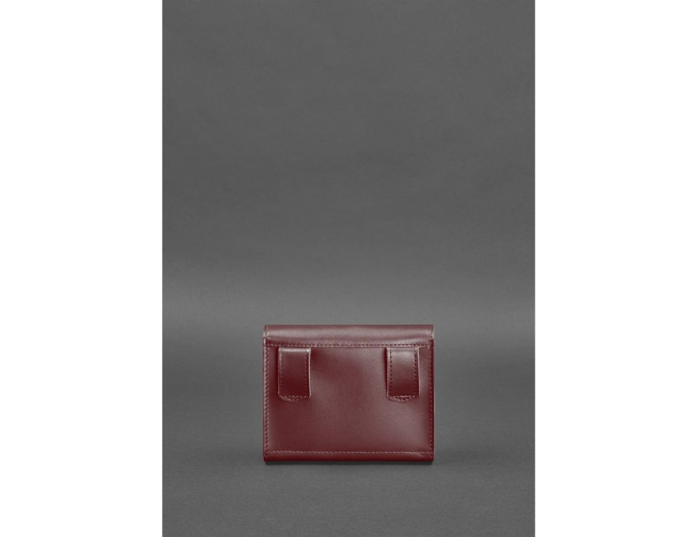 Жіноча шкіряна сумка поясна/кроссбоді Mini бордова BN-BAG-38-2-vin - Фотографія № 4