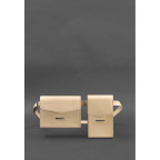 Світло-бежевий поясний шкіряний набір сумок BN-BAG-38-light-beige - Фотографія № 100