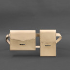 Світло-бежевий поясний шкіряний набір сумок BN-BAG-38-light-beige - Фотографія № 109