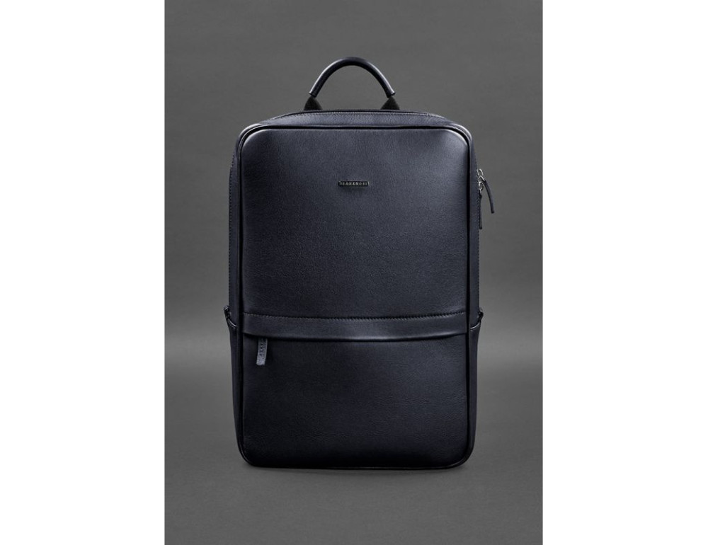 Темно-синій чоловічий рюкзак шкіряний Blancnote BN-BAG-39-navy-blue - Фотографія № 2