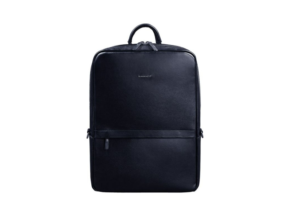 Темно-синій чоловічий рюкзак шкіряний Blancnote BN-BAG-39-navy-blue - Фотографія № 10