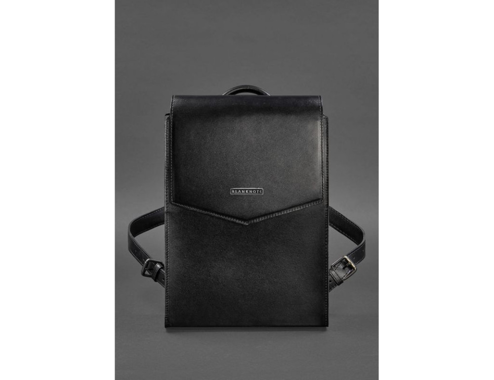 Шкіряний міський рюкзак вугільно-чорний Blanknote BN-BAG-40-ygol - Фотографія № 2