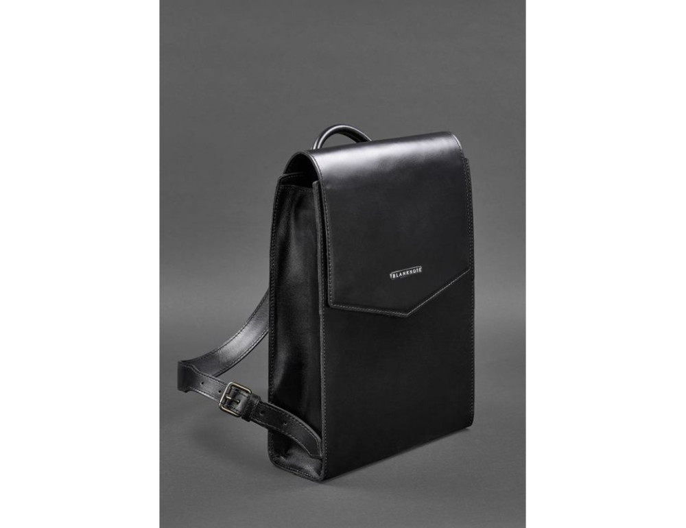Шкіряний міський рюкзак вугільно-чорний Blanknote BN-BAG-40-ygol - Фотографія № 3