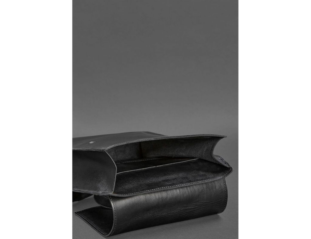 Шкіряний міський рюкзак вугільно-чорний Blanknote BN-BAG-40-ygol - Фотографія № 5