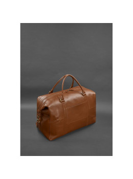 Кожаная дорожная сумка светло-коричневая Краст BN-BAG-41-k