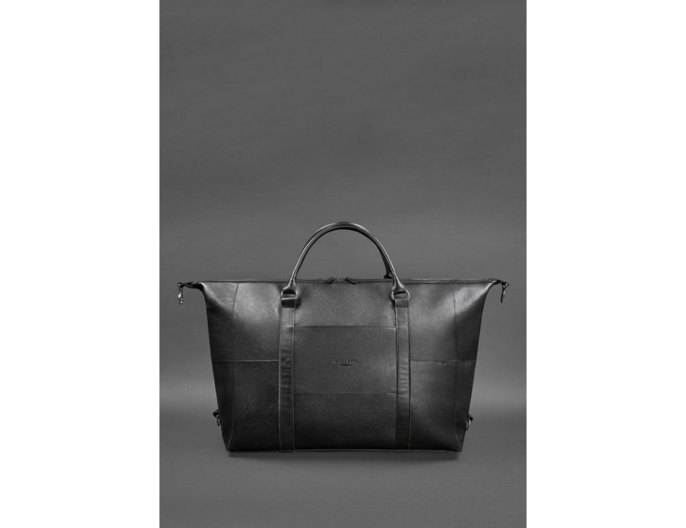 Шкіряна дорожня сумка чорна Blanknote BN-BAG-41-noir - Фотографія № 2