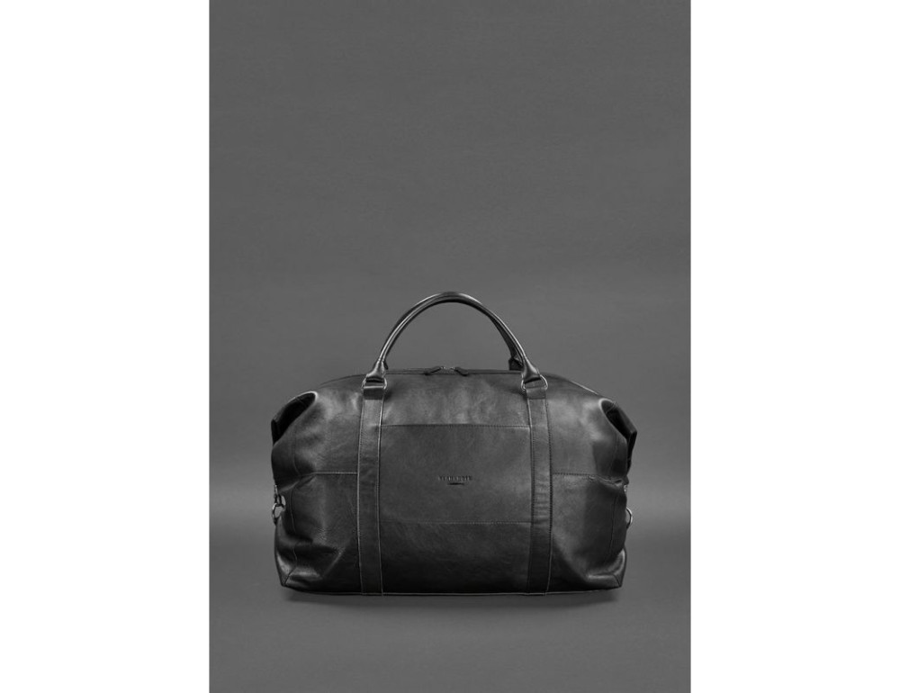 Шкіряна дорожня сумка чорна Blanknote BN-BAG-41-noir - Фотографія № 3