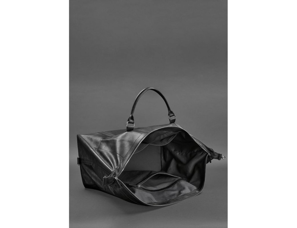 Шкіряна дорожня сумка чорна Blanknote BN-BAG-41-noir - Фотографія № 5