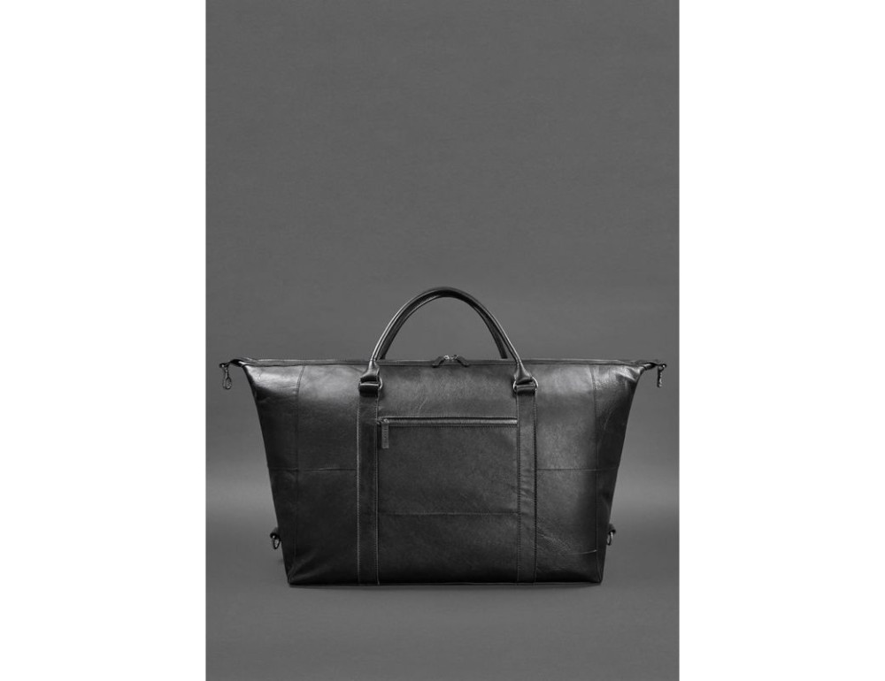 Шкіряна дорожня сумка чорна Blanknote BN-BAG-41-noir - Фотографія № 6