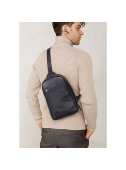 Тёмно-синяя мужская сумка слинг Blancnote  BN-BAG-42-NAVY-BLUE