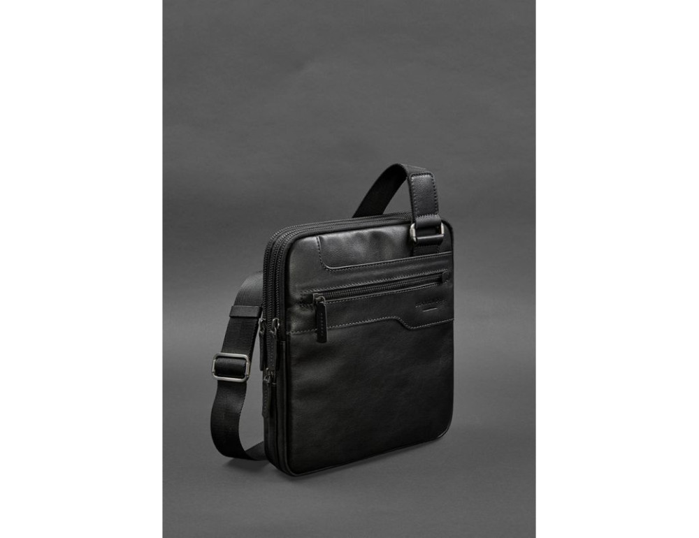 Чоловіча шкіряна сумка-месенджер 3 блискавки BN-BAG-44-g - Фотографія № 2
