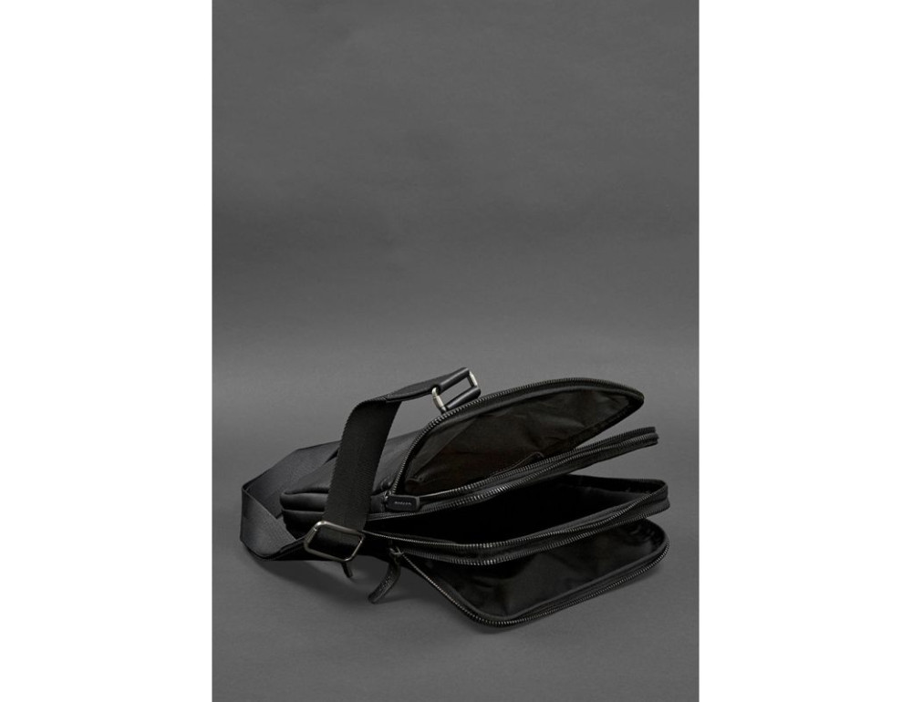Чоловіча шкіряна сумка-месенджер 3 блискавки BN-BAG-44-g - Фотографія № 4