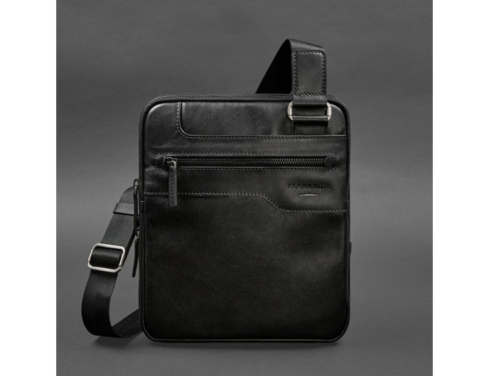 Чоловіча шкіряна сумка-месенджер 3 блискавки BN-BAG-44-g - Фотографія № 5