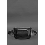 Кожаная поясная сумка-бананка трапеция черная BN-BAG-45-g - Фото № 100
