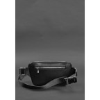 Кожаная поясная сумка-бананка трапеция черная BN-BAG-45-g - Фото № 102