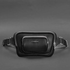 Кожаная поясная сумка-бананка трапеция черная BN-BAG-45-g - Фото № 105