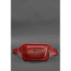 Кожаная поясная сумка-бананка ирапеция красная BN-BAG-45-red