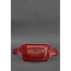 Кожаная поясная сумка-бананка ирапеция красная BN-BAG-45-red - Фото № 100