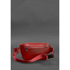 Кожаная поясная сумка-бананка ирапеция красная BN-BAG-45-red - Фото № 102