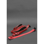 Кожаная поясная сумка-бананка ирапеция красная BN-BAG-45-red - Фото № 104
