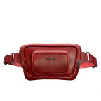 Кожаная поясная сумка-бананка ирапеция красная BN-BAG-45-red - Фото № 106
