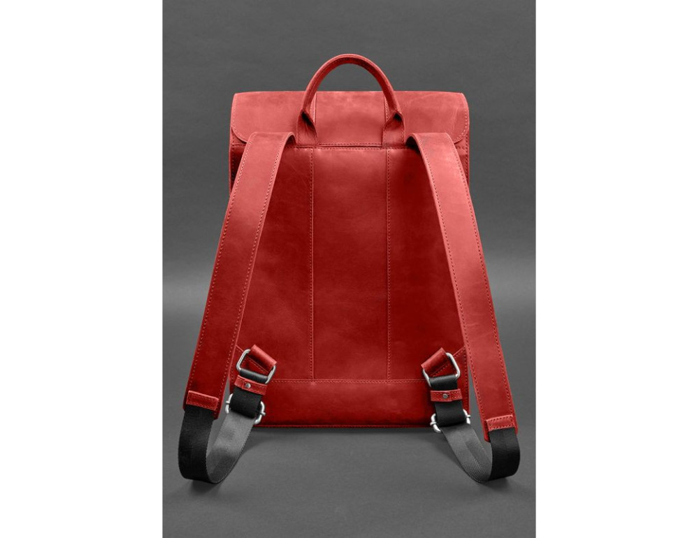 Шкіряний рюкзак Brit кораловий Crazy Horse Blanknote BN-BAG-47-coral - Фотографія № 3