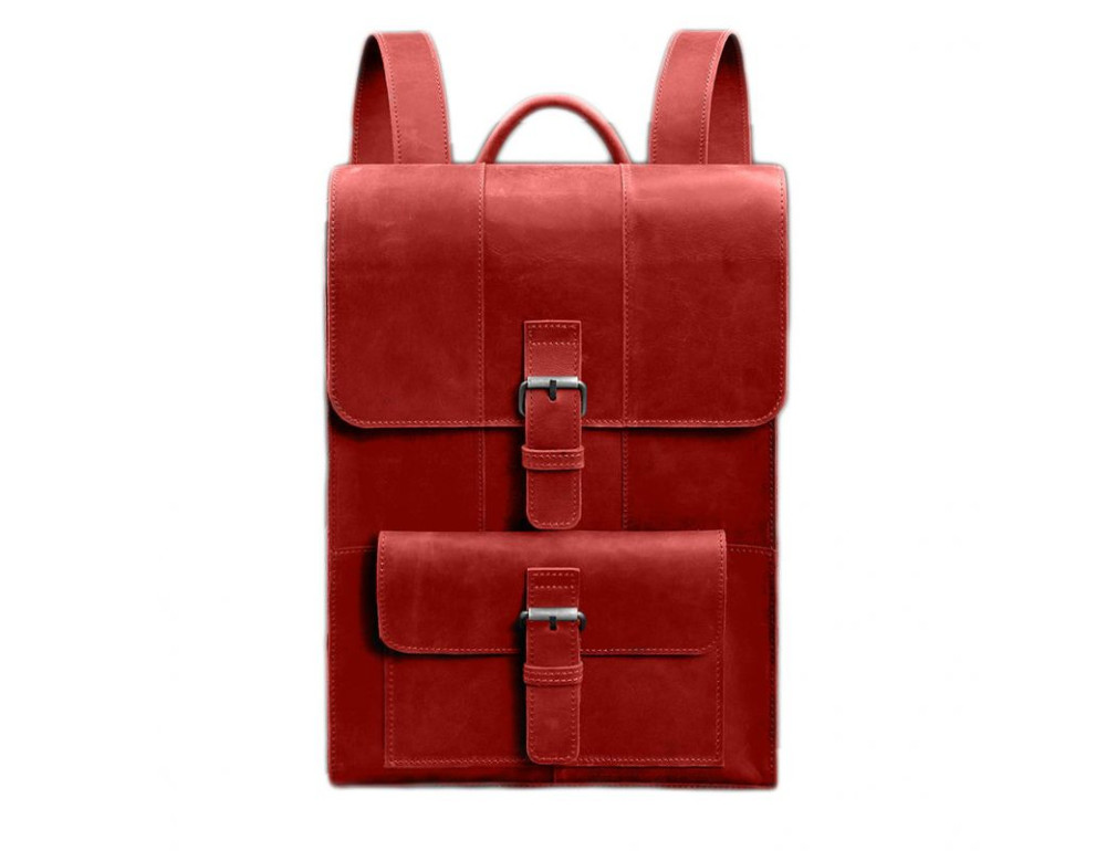 Шкіряний рюкзак Brit кораловий Crazy Horse Blanknote BN-BAG-47-coral - Фотографія № 5