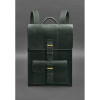 Шкіряний рюкзак Brit зелений Crazy Horse Blanknote BN-BAG-47-iz