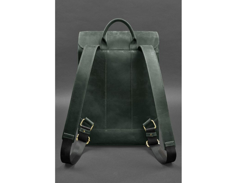 Шкіряний рюкзак Brit зелений Crazy Horse Blanknote BN-BAG-47-iz - Фотографія № 3
