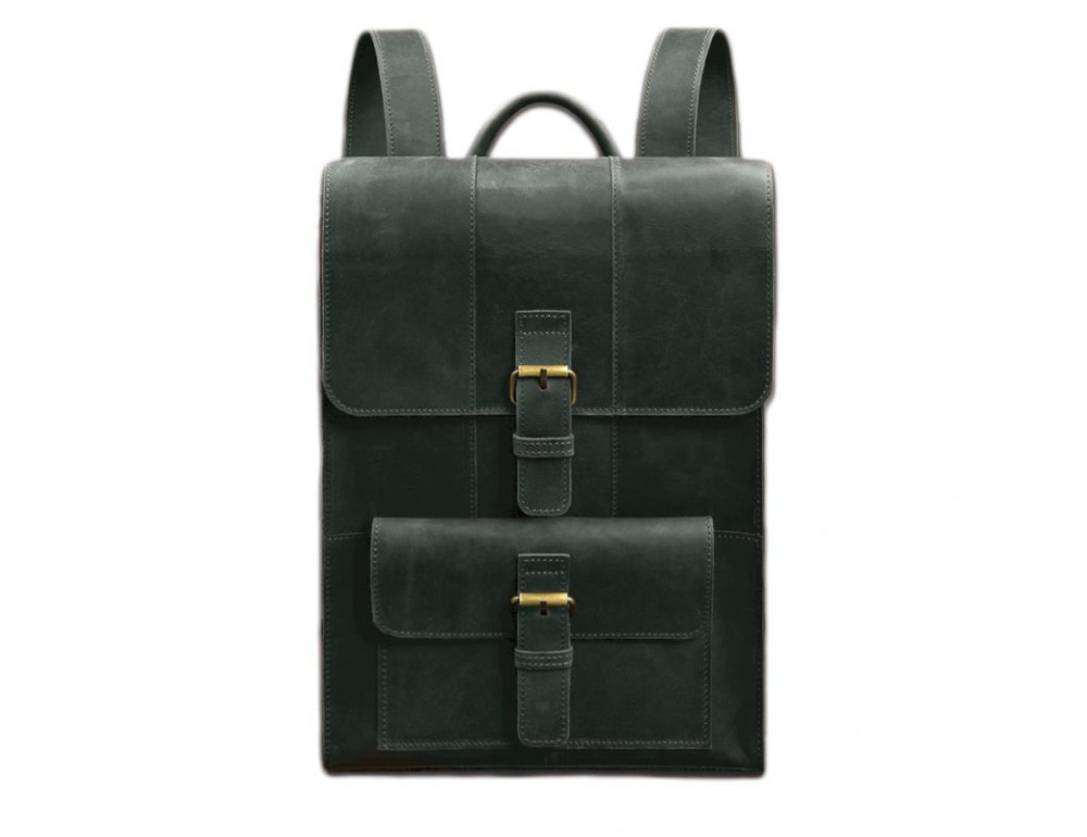 Шкіряний рюкзак Brit зелений Crazy Horse Blanknote BN-BAG-47-iz - Фотографія № 5