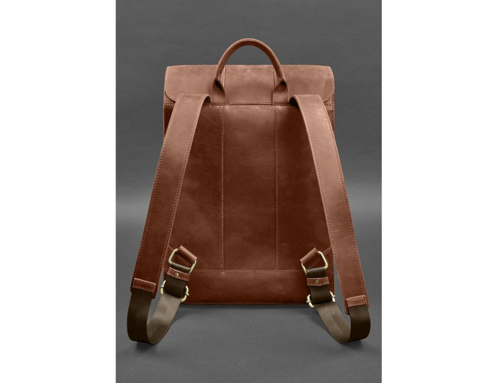 Шкіряний рюкзак Brit світло-коричневий BN-BAG-47-k-kr - Фотографія № 3