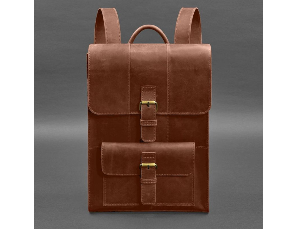 Шкіряний рюкзак Brit світло-коричневий BN-BAG-47-k-kr - Фотографія № 4