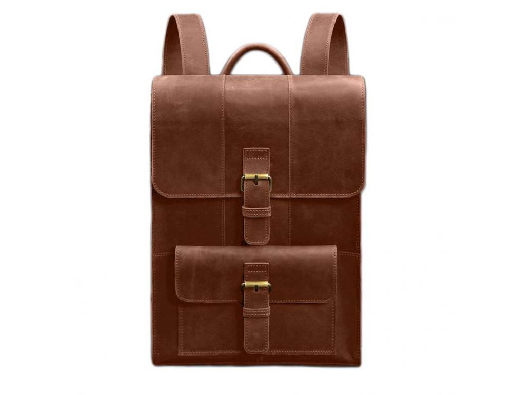 Шкіряний рюкзак Brit світло-коричневий BN-BAG-47-k-kr - Фотографія № 5