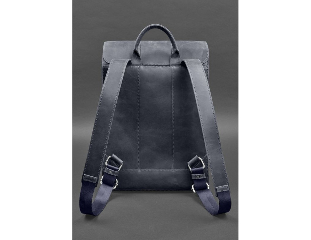 Шкіряний рюкзак Brit темно-синій Crazy Horse Blanknote BN-BAG-47-nn - Фотографія № 3