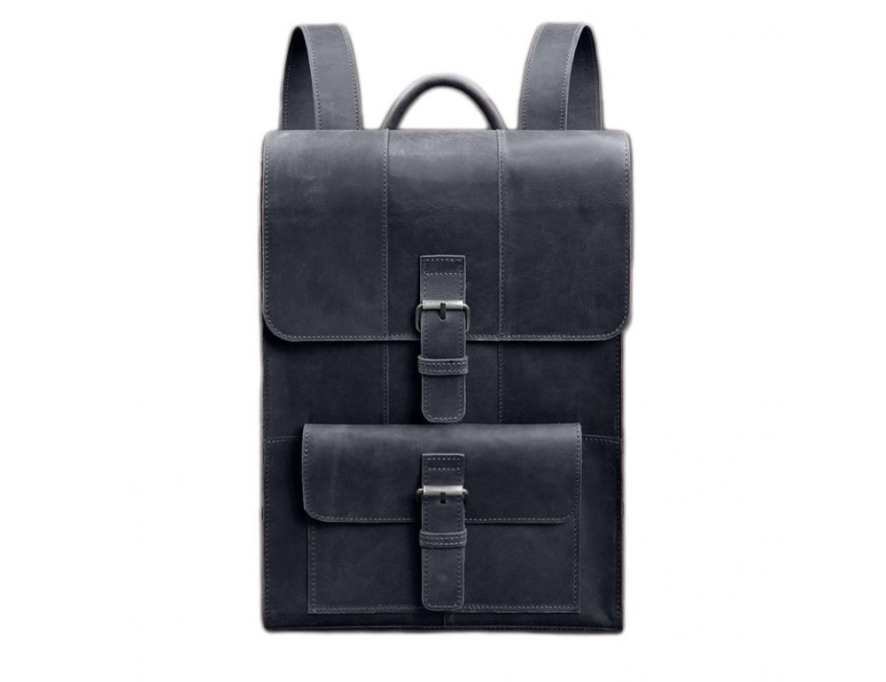 Шкіряний рюкзак Brit темно-синій Crazy Horse Blanknote BN-BAG-47-nn - Фотографія № 5