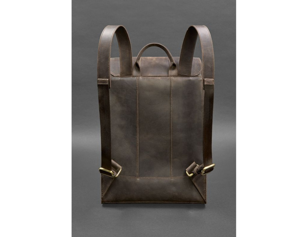 Шкіряний рюкзак Brit темно-коричневий BN-BAG-47-o - Фотографія № 3