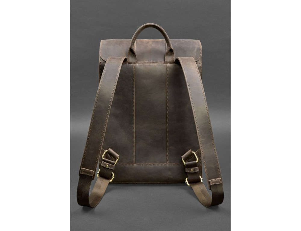 Шкіряний рюкзак Brit темно-коричневий BN-BAG-47-o - Фотографія № 4