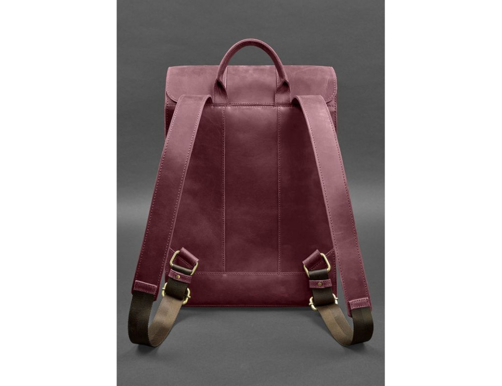 Шкіряний рюкзак Brit бордовий Crazy Horse Blanknote BN-BAG-47-vin-kr - Фотографія № 3