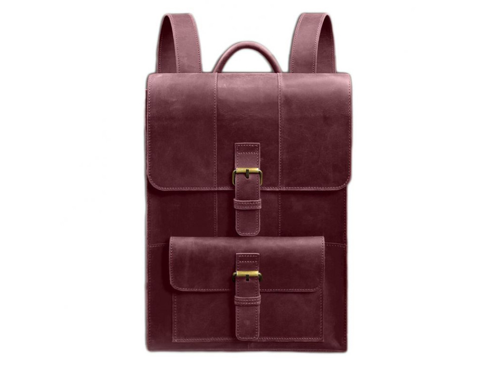 Шкіряний рюкзак Brit бордовий Crazy Horse Blanknote BN-BAG-47-vin-kr - Фотографія № 5