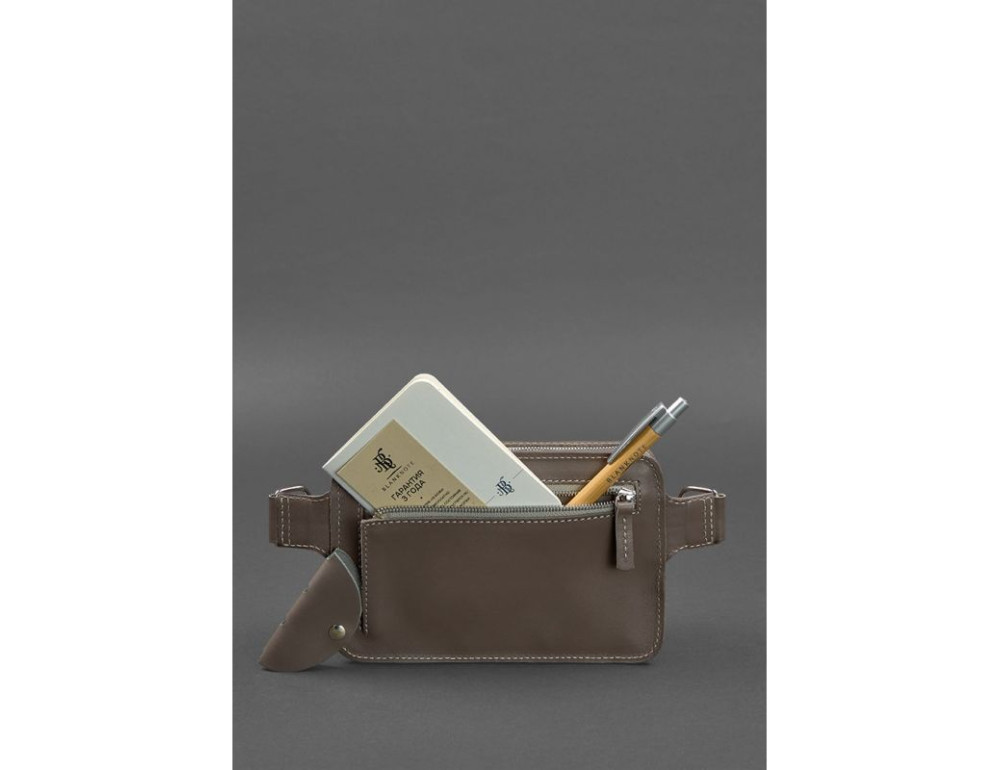Шкіряна сумка Dropbag Mini темно-бежева Blancnote BN-BAG-6-beige - Фотографія № 4