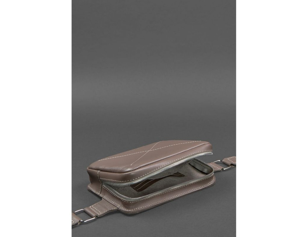 Шкіряна сумка Dropbag Mini темно-бежева Blancnote BN-BAG-6-beige - Фотографія № 5