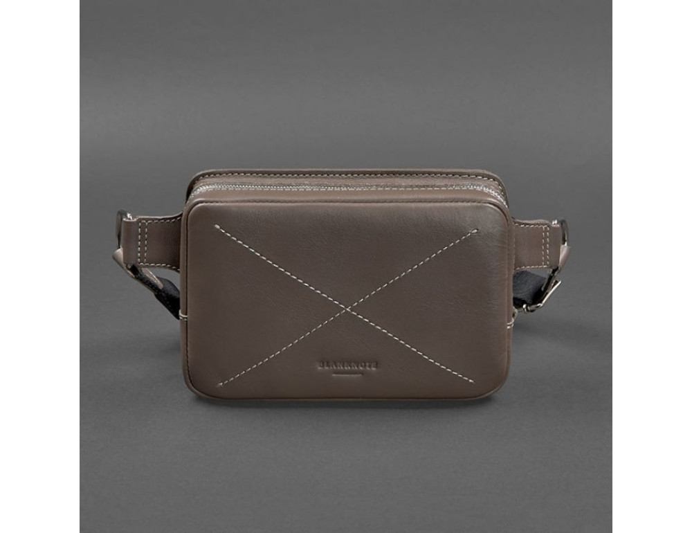 Шкіряна сумка Dropbag Mini темно-бежева Blancnote BN-BAG-6-beige - Фотографія № 8