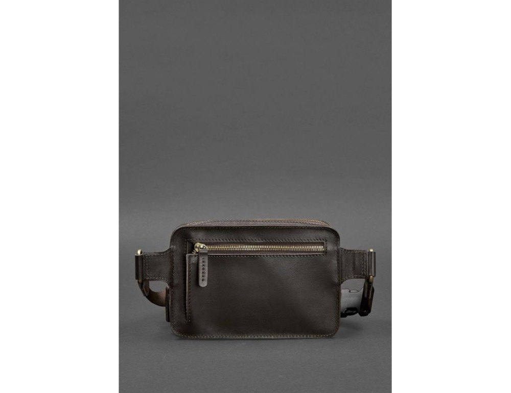 Шкіряна сумка Dropbag Mini темно-коричнева Blanknote BN-BAG-6-choko - Фотографія № 3