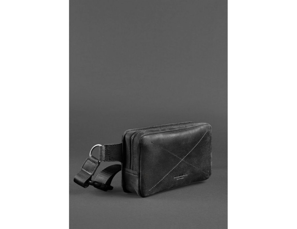 Шкіряна сумка Dropbag Mini чорна Crazy Horse BN-BAG-6-g-kr - Фотографія № 4