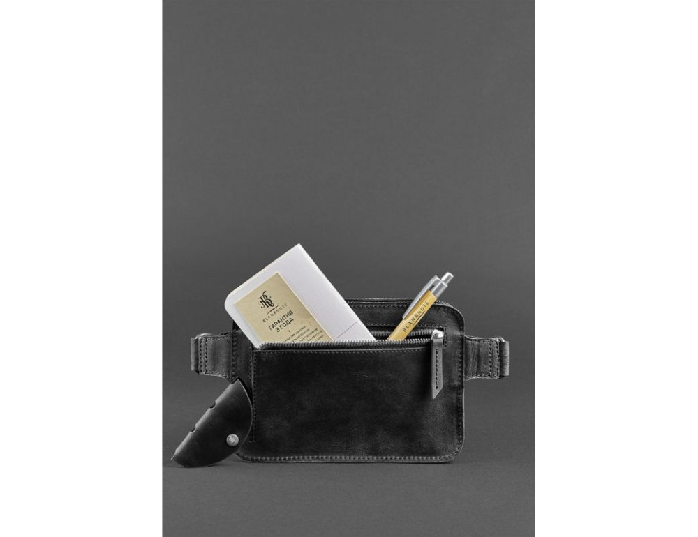 Шкіряна сумка Dropbag Mini чорна Crazy Horse BN-BAG-6-g-kr - Фотографія № 6