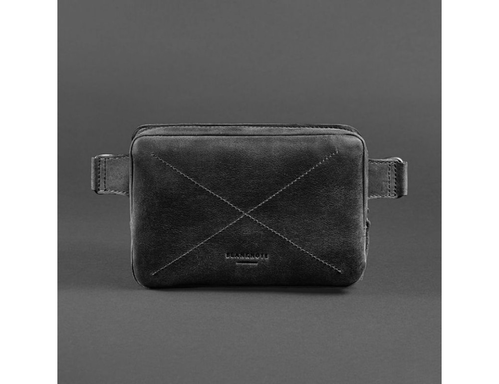 Шкіряна сумка Dropbag Mini чорна Crazy Horse BN-BAG-6-g-kr - Фотографія № 8
